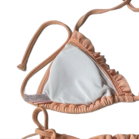 Victorias Secret String Bikini Womens Small Triangle Top Ruffle Beach Sexy Swim - Picture 8 of 16